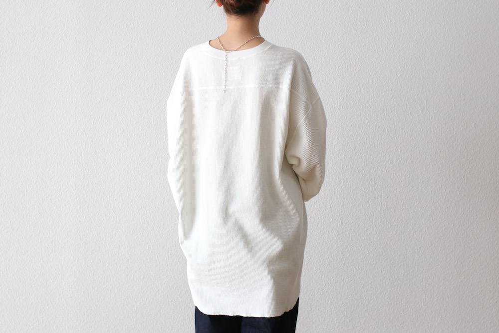 トゥジューtoujours Loose Fit UndershirtワッフルT WOMEN'S】TOUJOURS（トゥジュー）“Loose Fit Undershirt -WAFFLE