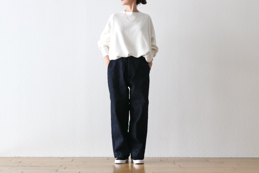 トゥジューtoujours Loose Fit UndershirtワッフルT WOMEN'S】TOUJOURS（トゥジュー）“Loose Fit Undershirt -WAFFLE