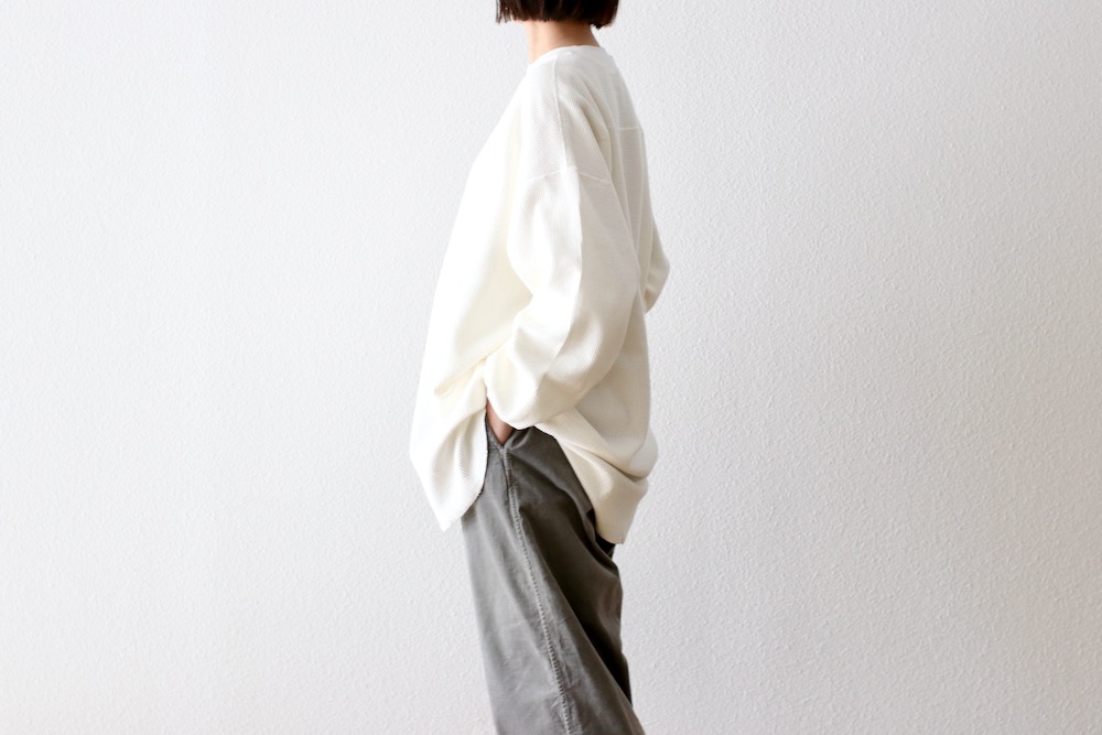 ��WOMEN'S��TOUJOURS�ʥȥ����塼�ˡ�Loose Fit Undershirt -WAFFLE RIB COTTON JERSEY��