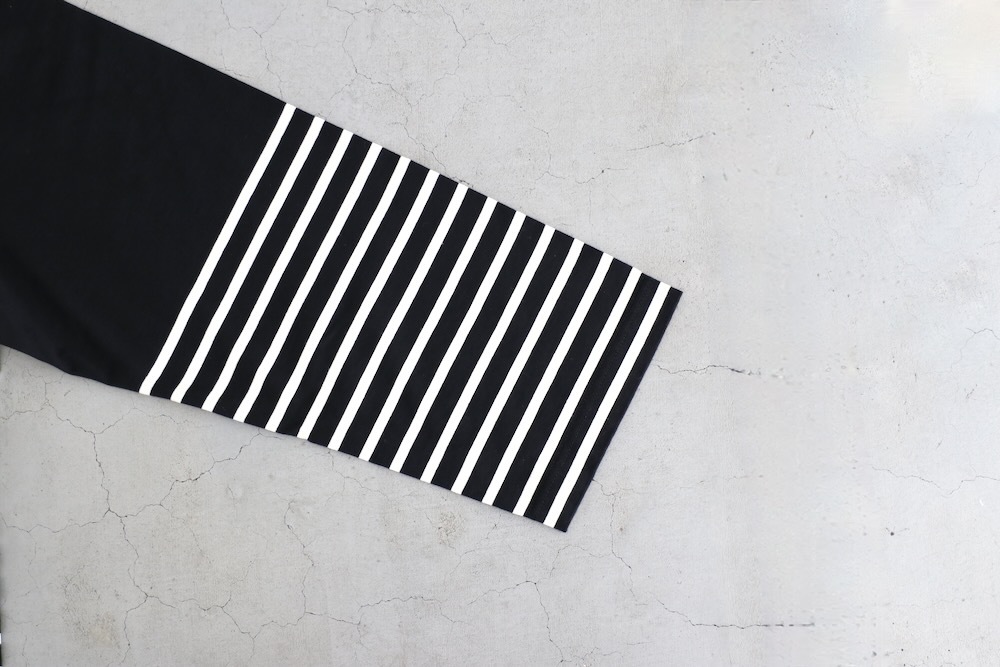 ts(s) (�ƥ�����������) "Slip Panel Basque Shirt -Cotton Large Panel Horizontal Stripe Jersey"