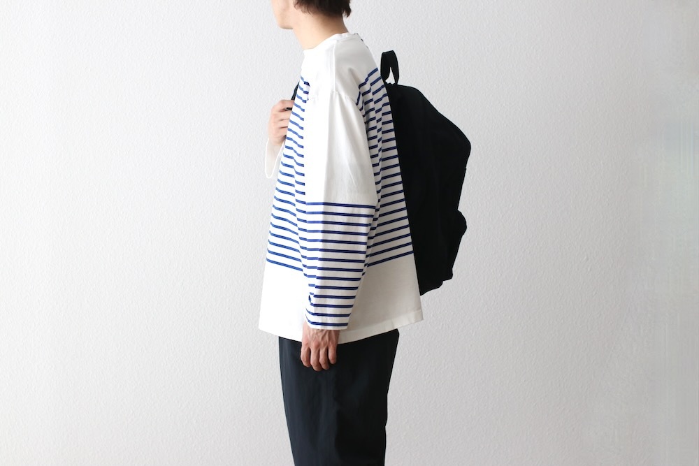 ts(s) (�ƥ�����������) "Slip Panel Basque Shirt -Cotton Large Panel Horizontal Stripe Jersey"