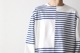 ts(s) (�ƥ�����������) "Slip Panel Basque Shirt -Cotton Large Panel Horizontal Stripe Jersey"