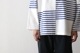 ts(s) (�ƥ�����������) "Slip Panel Basque Shirt -Cotton Large Panel Horizontal Stripe Jersey"