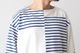 ts(s) (�ƥ�����������) "Slip Panel Basque Shirt -Cotton Large Panel Horizontal Stripe Jersey"
