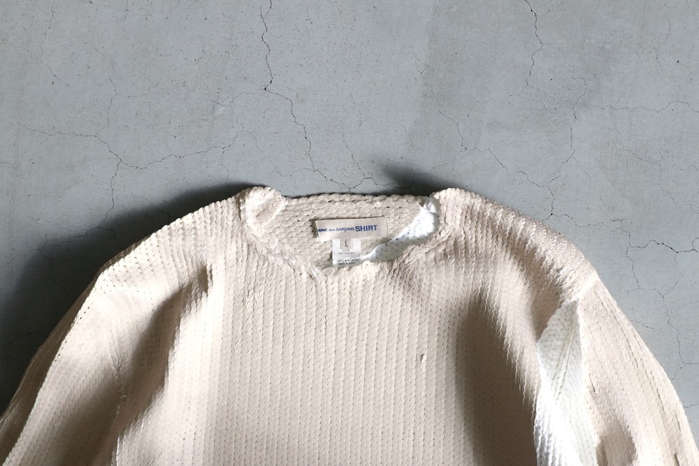 COMME des GARCONS SHIRT(���� �� ����륽�� �����) "Polyester Jersey Gauge3 Garment Printed L/S KNIT FO-N004-051"