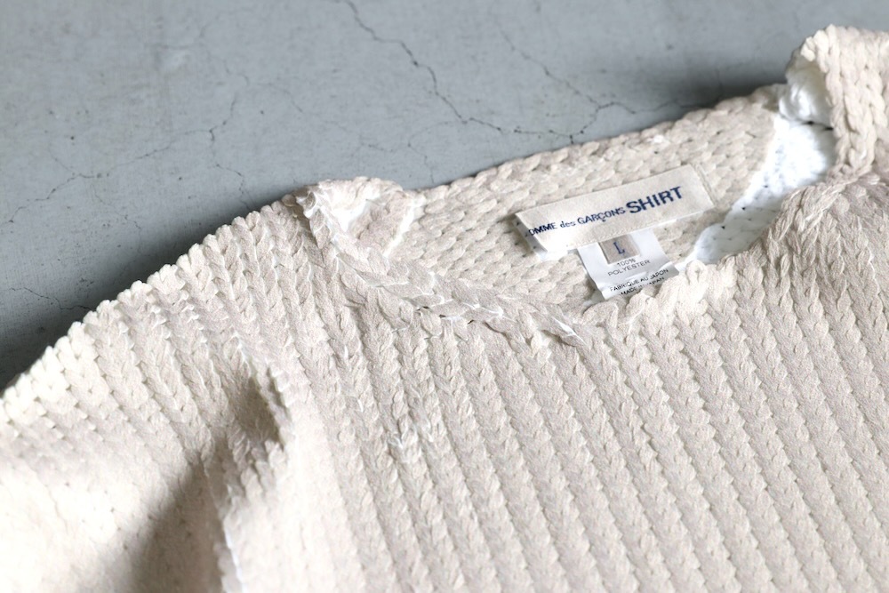 COMME des GARCONS SHIRT(���� �� ����륽�� �����) "Polyester Jersey Gauge3 Garment Printed L/S KNIT FO-N004-051"