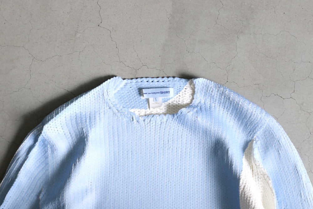 COMME des GARCONS SHIRT(���� �� ����륽�� �����) "Polyester Jersey Gauge3 Garment Printed L/S KNIT FO-N004-051"