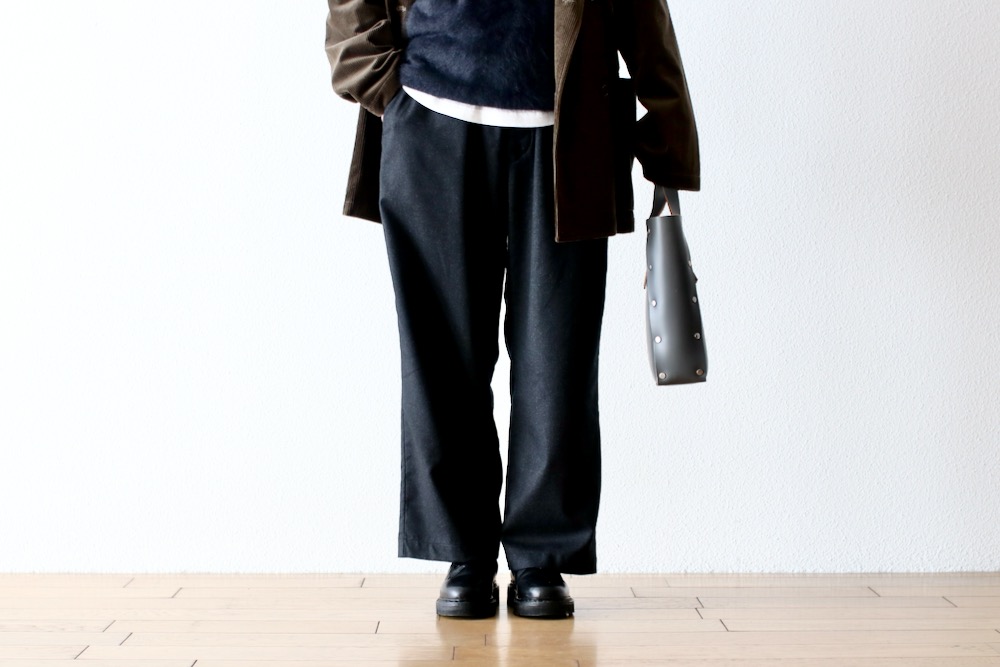 ��WOMEN'S��TOUJOURS�ʥȥ����塼�ˡ�Easy Trousers - SUPER 120's WORSTED WOOL FLANNEL CLOTH��