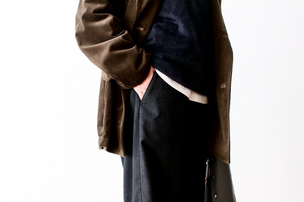 ��WOMEN'S��TOUJOURS�ʥȥ����塼�ˡ�Easy Trousers - SUPER 120's WORSTED WOOL FLANNEL CLOTH��