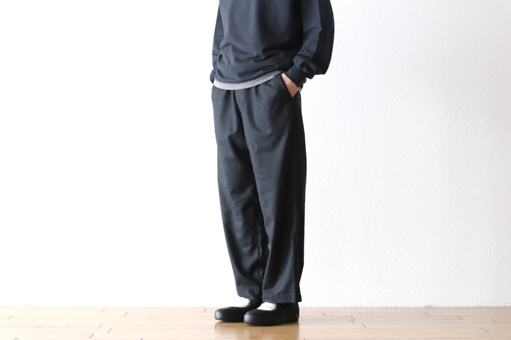 ��WOMEN'S��TOUJOURS�ʥȥ����塼�ˡ�Easy Trousers - SUPER 120's WORSTED WOOL FLANNEL CLOTH��