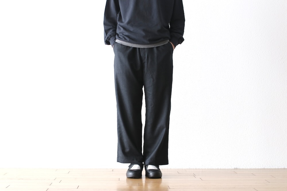 ��WOMEN'S��TOUJOURS�ʥȥ����塼�ˡ�Easy Trousers - SUPER 120's WORSTED WOOL FLANNEL CLOTH��