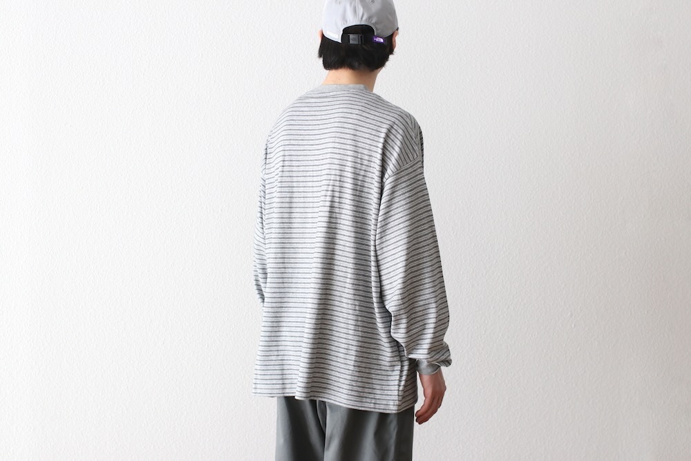 EVCON (���ӥ���) "BORDER WIDE L/S T-SHIRT"