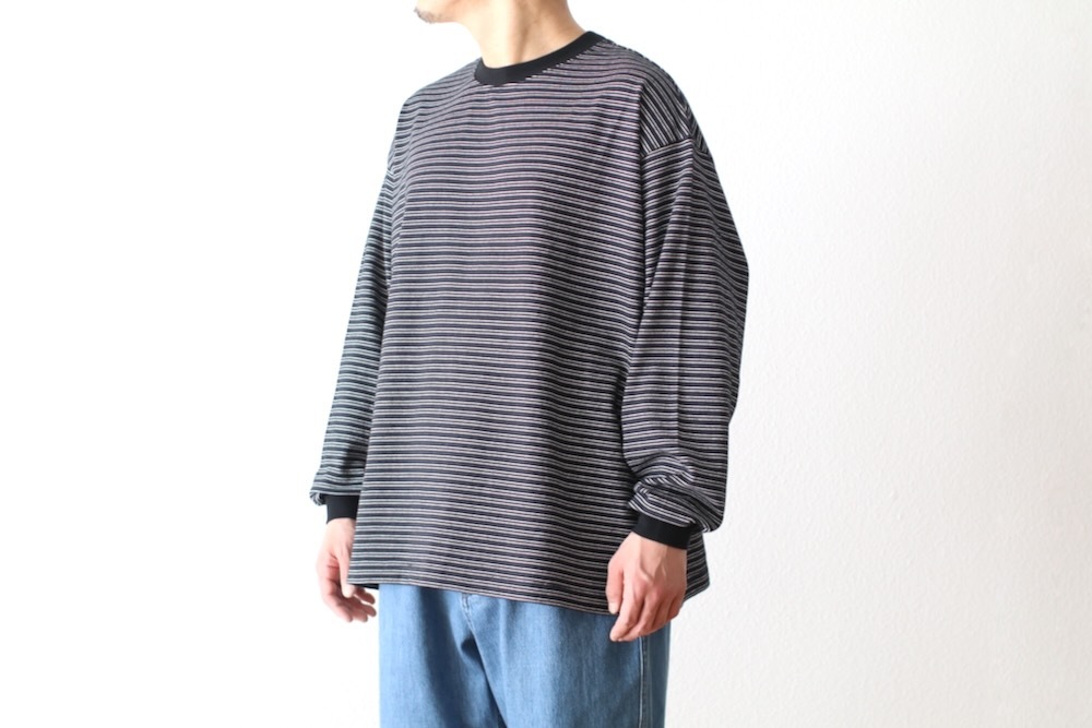 EVCON (���ӥ���) "BORDER WIDE L/S T-SHIRT"