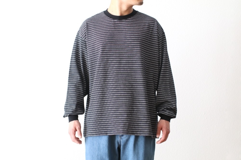 EVCON (���ӥ���) "BORDER WIDE L/S T-SHIRT"