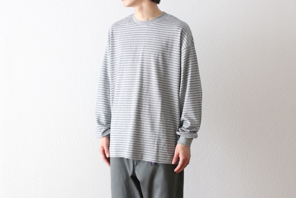 EVCON (���ӥ���) "BORDER WIDE L/S T-SHIRT"