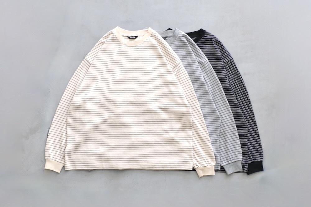 EVCON (���ӥ���) "BORDER WIDE L/S T-SHIRT"