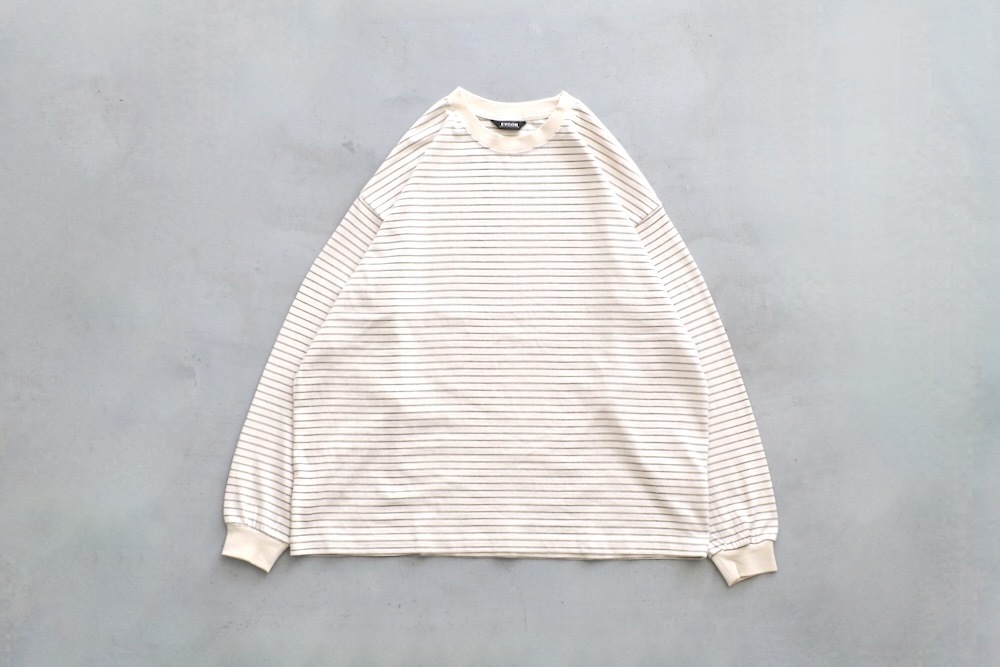 EVCON (���ӥ���) "BORDER WIDE L/S T-SHIRT"