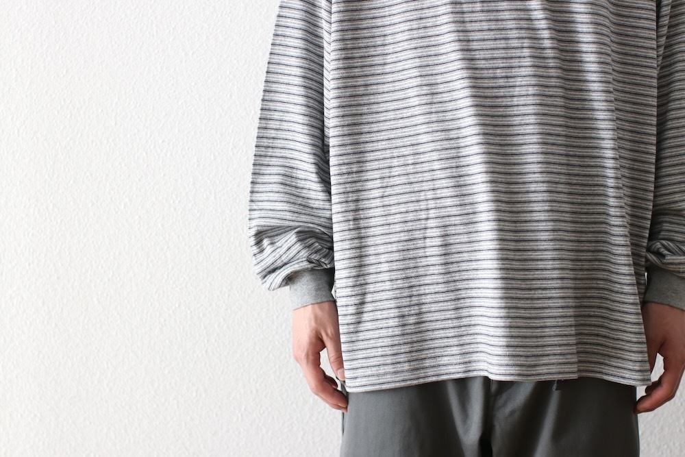 EVCON (���ӥ���) "BORDER WIDE L/S T-SHIRT"
