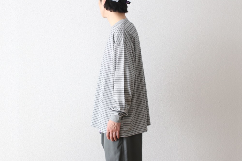 EVCON (���ӥ���) "BORDER WIDE L/S T-SHIRT"