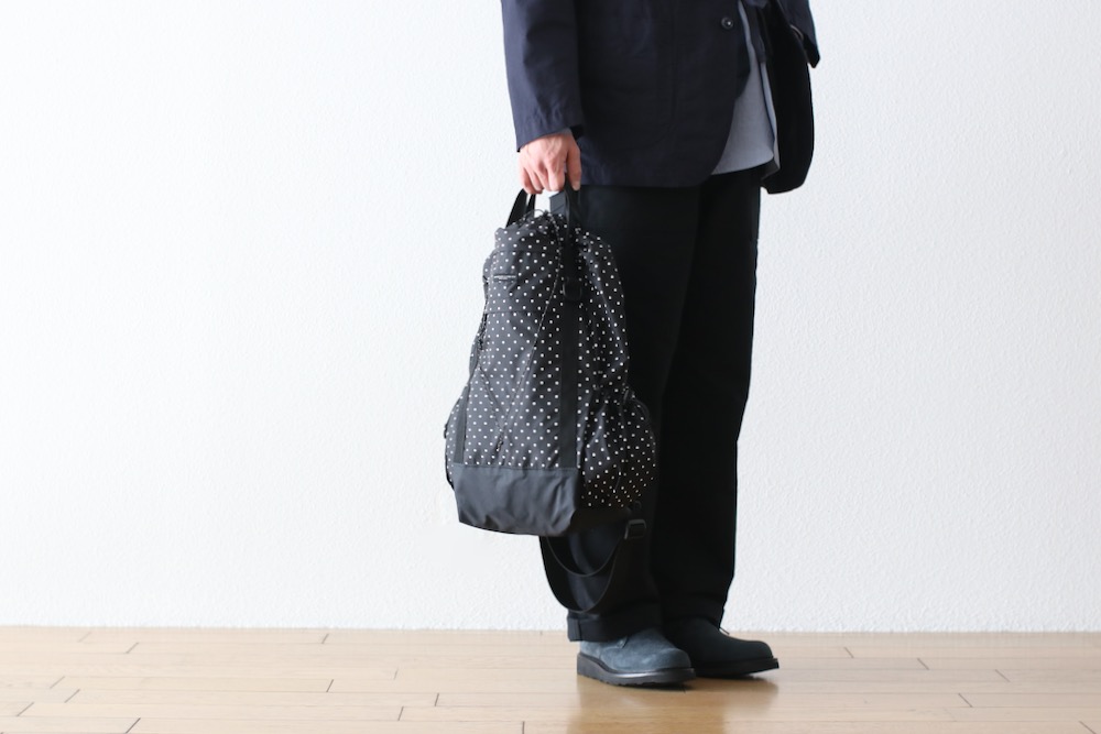 Engineered Garments (���󥸥˥����ɥ�������) "UL 3 Way Bag - Nylon Polka Dot Taffeta -"