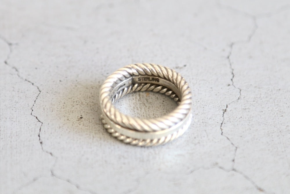 【美品】ナバホ族　インディアンジュエリー Steve Arviso,Navajo ☆New arrival☆新入荷☆ Multi color stone inlaid Ring. Made by