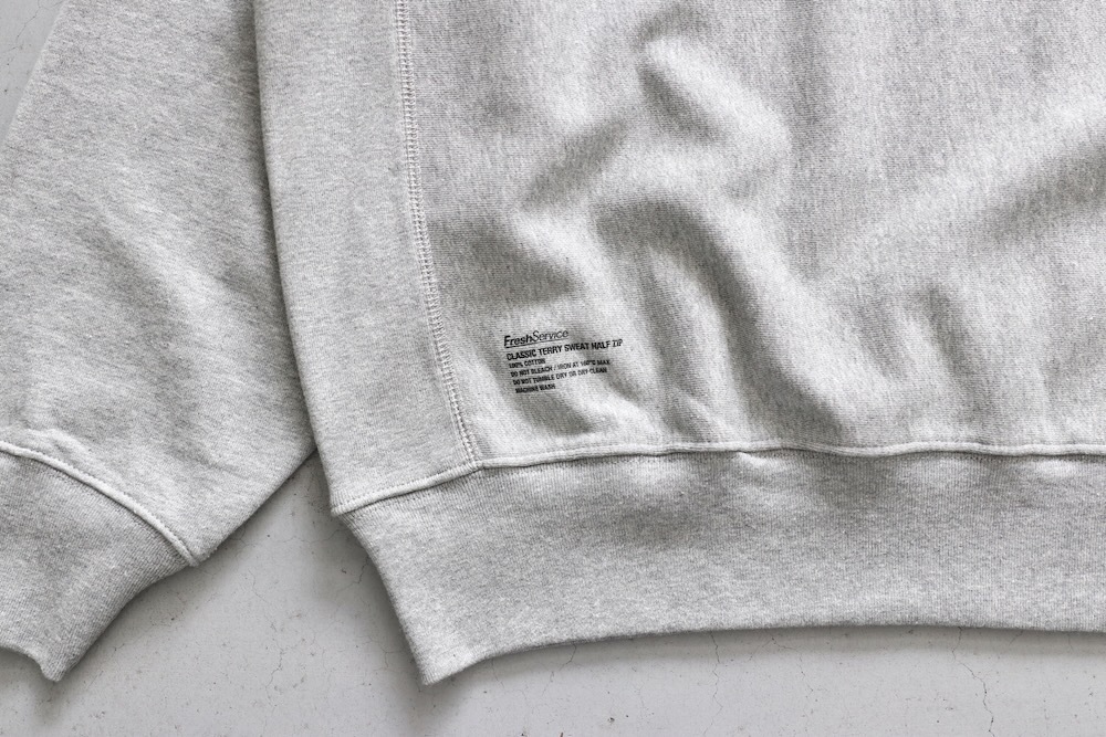 FreshService(�ե�å��奵���ӥ�) "CLASSIC TERRY SWEAT HALF ZIP"