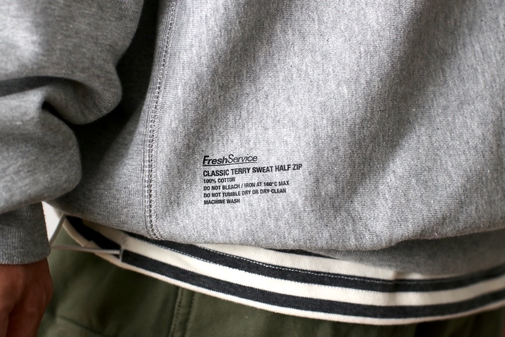 FreshService(�ե�å��奵���ӥ�) "CLASSIC TERRY SWEAT HALF ZIP"