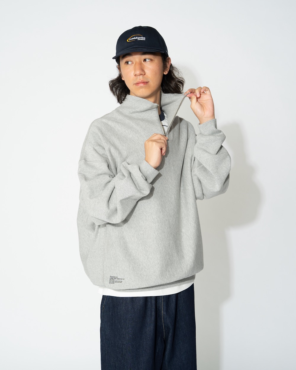 FreshService(�ե�å��奵���ӥ�) "CLASSIC TERRY SWEAT HALF ZIP"