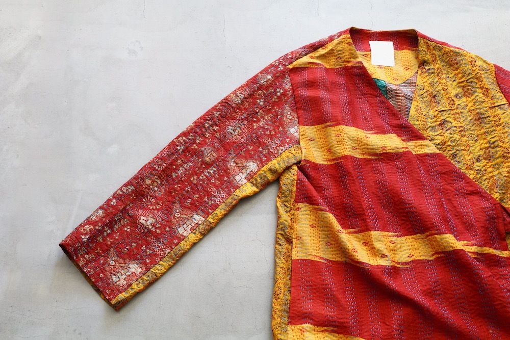 ��WOMEN'S��WONDER FULL LIFE LIMITED EDITION(�����ե�饤�� ��ߥƥåɥ��ǥ������) ��KANTHA NO COLLAR ROBE -Red-��