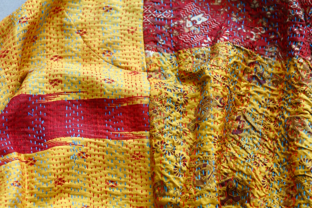 ��WOMEN'S��WONDER FULL LIFE LIMITED EDITION(�����ե�饤�� ��ߥƥåɥ��ǥ������) ��KANTHA NO COLLAR ROBE -Red-��