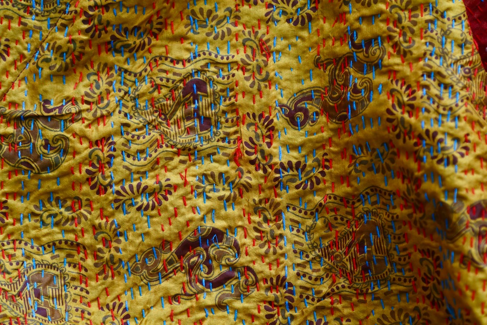 ��WOMEN'S��WONDER FULL LIFE LIMITED EDITION(�����ե�饤�� ��ߥƥåɥ��ǥ������) ��KANTHA NO COLLAR ROBE -Red-��