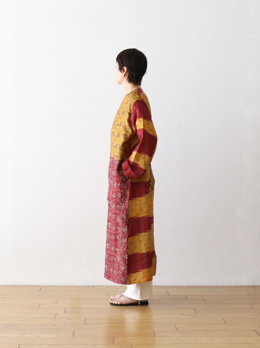 ��WOMEN'S��WONDER FULL LIFE LIMITED EDITION(�����ե�饤�� ��ߥƥåɥ��ǥ������) ��KANTHA NO COLLAR ROBE -Red-��