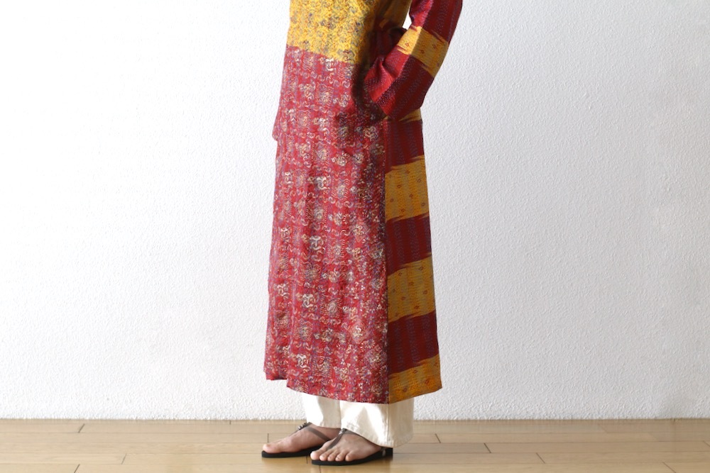 ��WOMEN'S��WONDER FULL LIFE LIMITED EDITION(�����ե�饤�� ��ߥƥåɥ��ǥ������) ��KANTHA NO COLLAR ROBE -Red-��