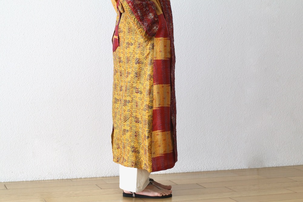 ��WOMEN'S��WONDER FULL LIFE LIMITED EDITION(�����ե�饤�� ��ߥƥåɥ��ǥ������) ��KANTHA NO COLLAR ROBE -Red-��