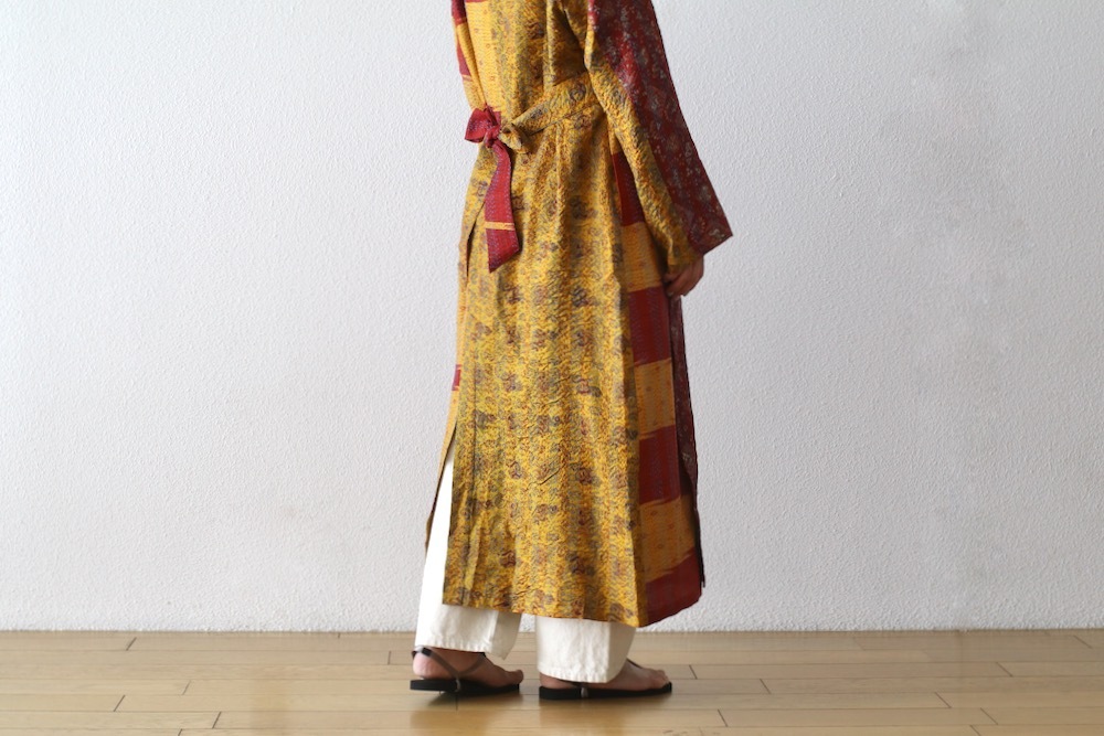 ��WOMEN'S��WONDER FULL LIFE LIMITED EDITION(�����ե�饤�� ��ߥƥåɥ��ǥ������) ��KANTHA NO COLLAR ROBE -Red-��