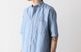 ts(s) (�ƥ�����������) "Stripe Cotton*Nylon Cloth Baggy Fit Band Collar Short Sleeve Shirt"
