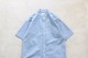 ts(s) (�ƥ�����������) "Stripe Cotton*Nylon Cloth Baggy Fit Band Collar Short Sleeve Shirt"