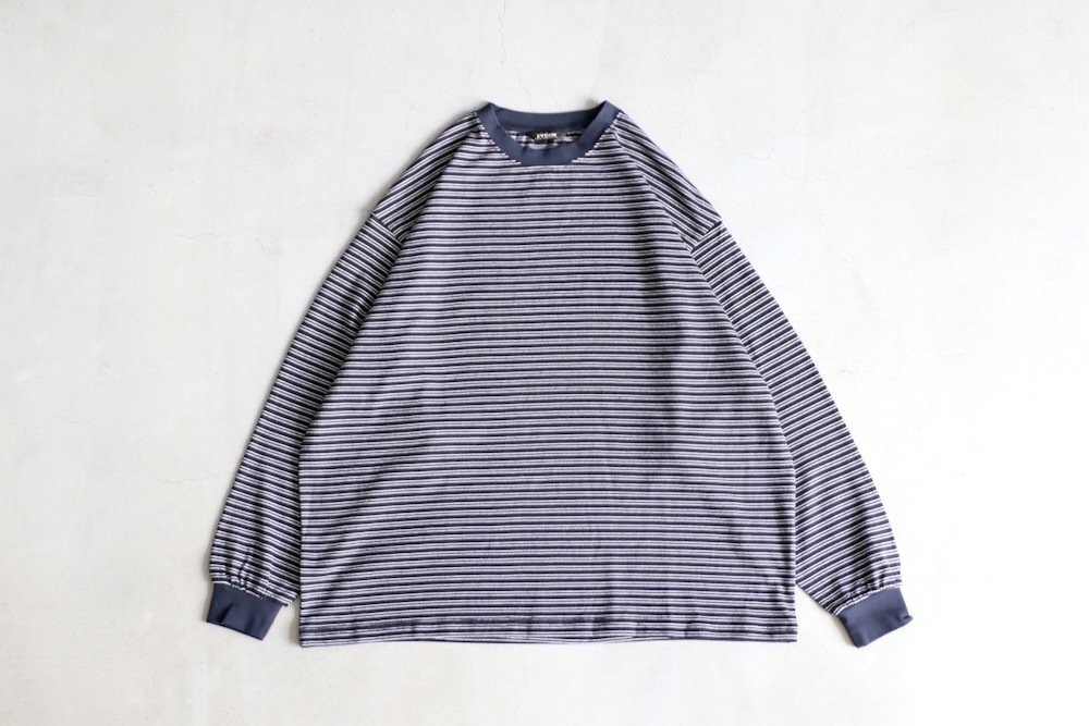 EVCON (ӥ) "BORDER WIDE L/S T-SHIRT"