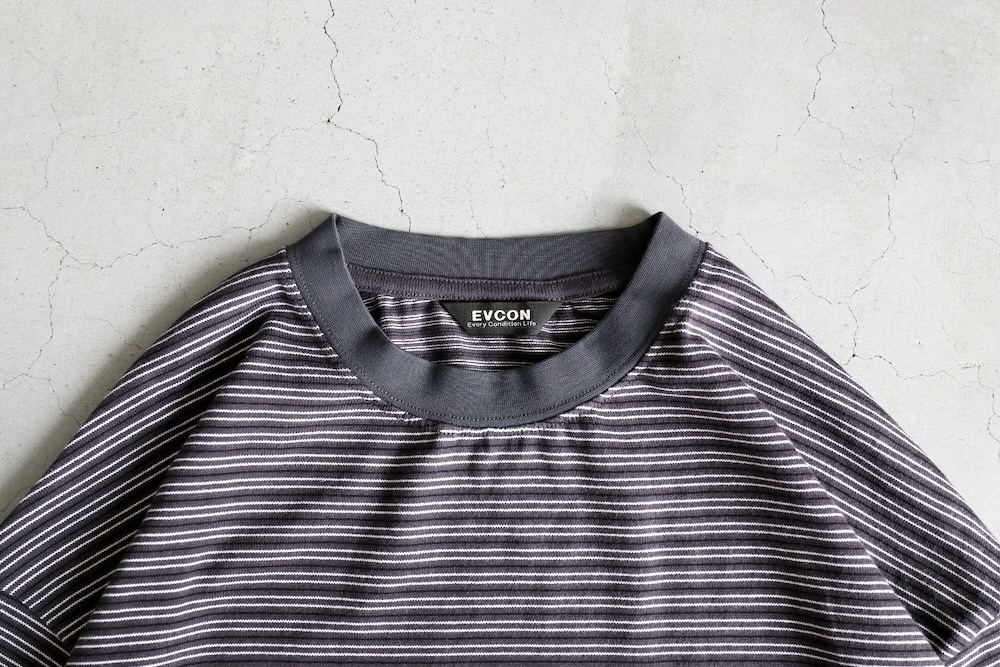 EVCON (ӥ) "BORDER WIDE L/S T-SHIRT"