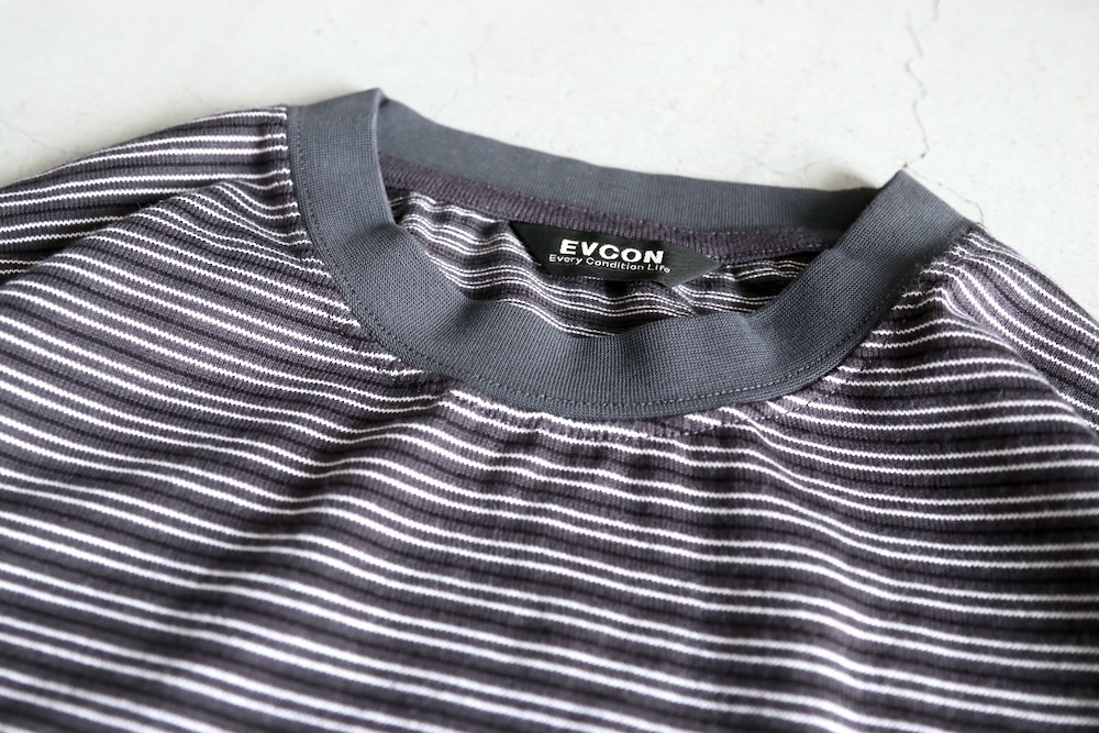 EVCON (ӥ) "BORDER WIDE L/S T-SHIRT"