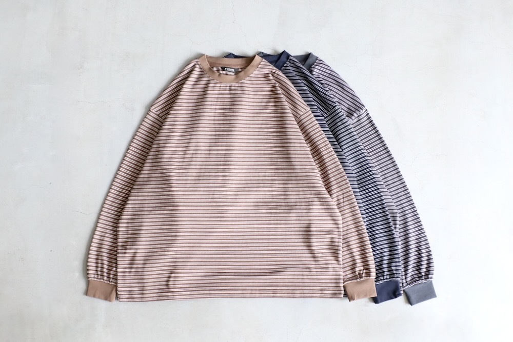 EVCON (ӥ) "BORDER WIDE L/S T-SHIRT"