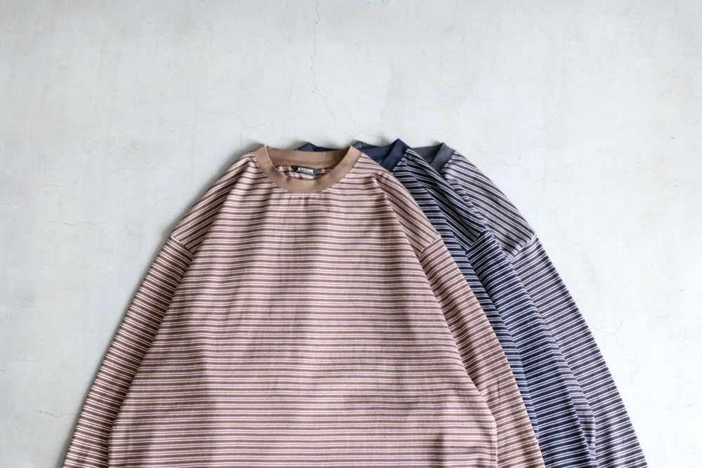 EVCON (ӥ) "BORDER WIDE L/S T-SHIRT"
