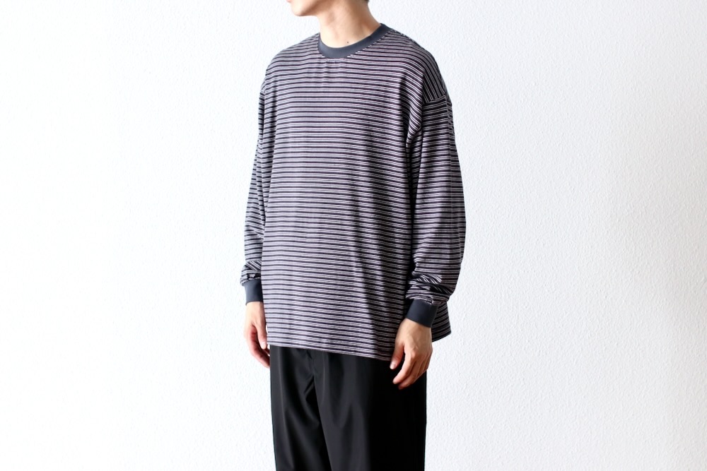 EVCON (ӥ) "BORDER WIDE L/S T-SHIRT"