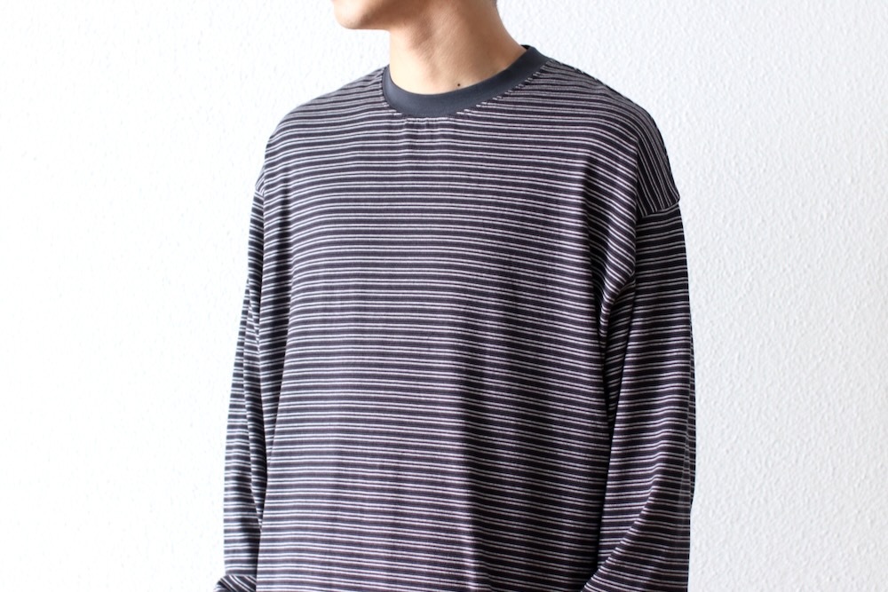 EVCON (ӥ) "BORDER WIDE L/S T-SHIRT"