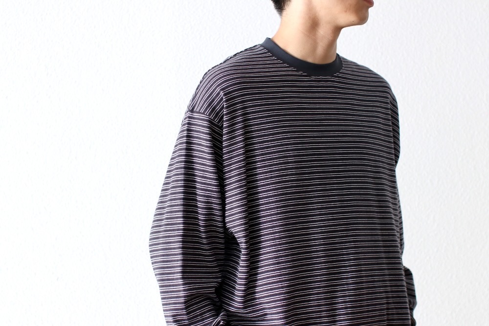 EVCON (ӥ) "BORDER WIDE L/S T-SHIRT"