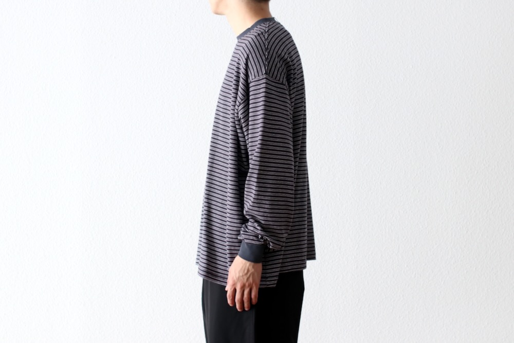 EVCON (ӥ) "BORDER WIDE L/S T-SHIRT"