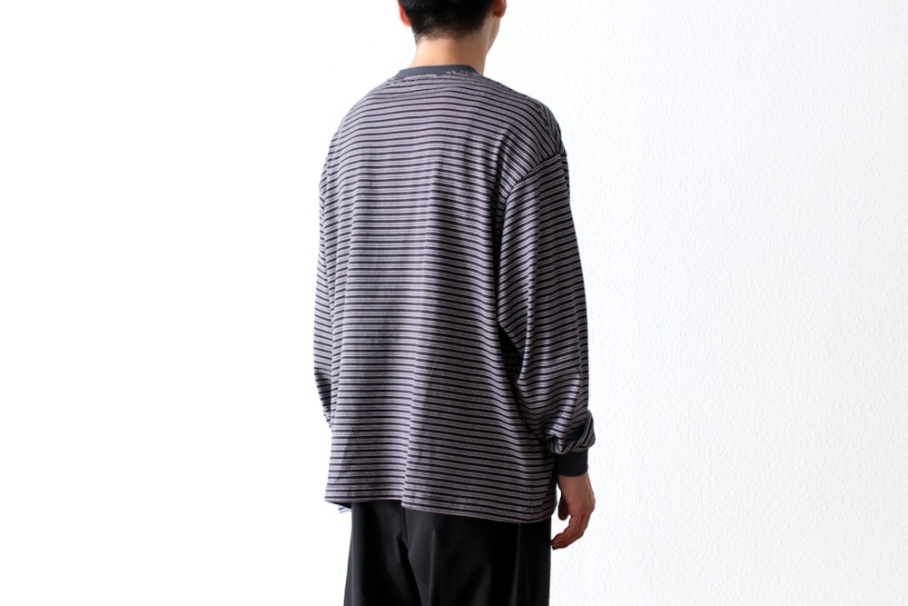 EVCON (ӥ) "BORDER WIDE L/S T-SHIRT"