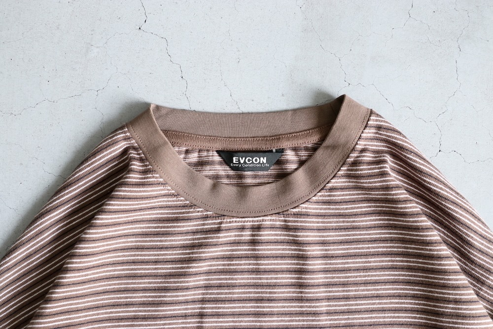 EVCON (ӥ) "BORDER WIDE L/S T-SHIRT"
