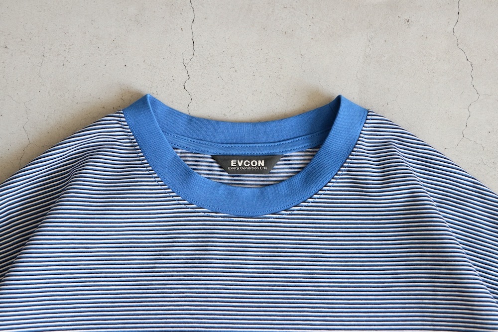 EVCON (���ӥ���) "MERCERIZATION BORDER WIDE S/S TEE"