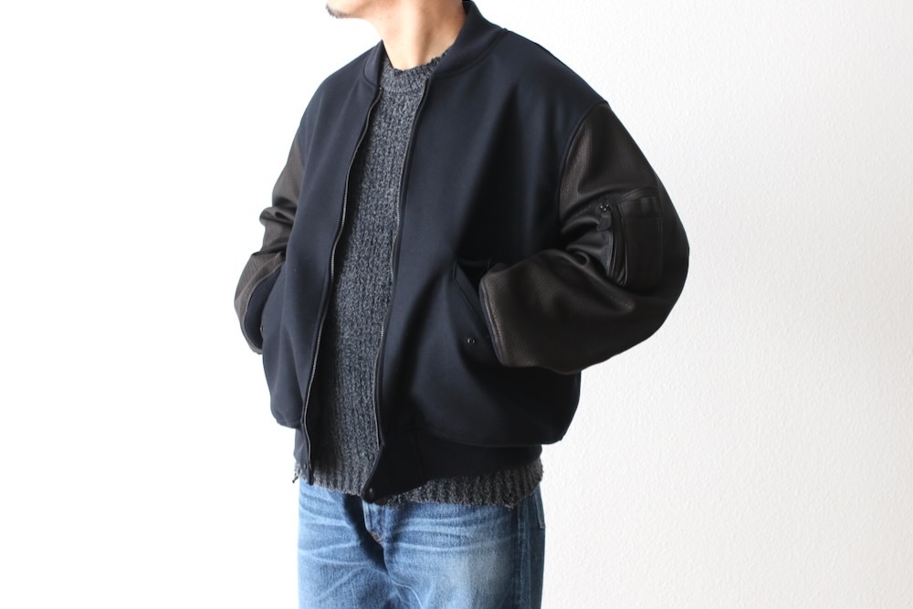 ジャケット・アウター Kaptain Sunshine SILK BOMBER JACKET COMOLI - KAPTAIN SUNSHINE Silk Bomber Jacket navyの通販 by